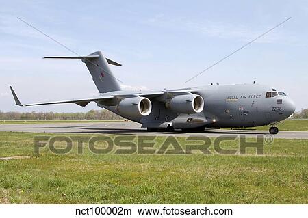 A Boeing C-17 Globemaster III of the Royal Air Force. View Large Photo Image Picture - A Boeing C-17 Globemaster III of the Royal Air Force.. Fotosearch
