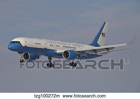 A Boeing C-32A of the 89th Airlift Wing in flight over Germany. View Large Photo Image Picture - A Boeing C-32A of the 89th Airlift Wing in flight over Germany.. Fotosearch