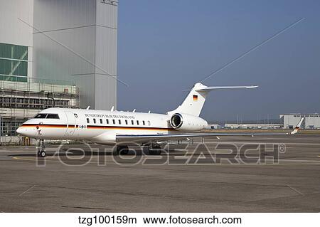 A Bombardier Global 5000 VIP jet of the German Air Force. View Large Photo Image Picture - A Bombardier Global 5000 VIP jet of the German Air Force.. Fotosearch