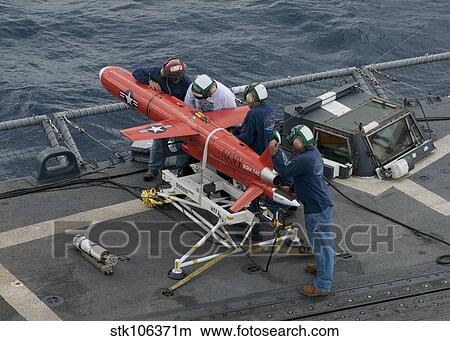 A BQM-74E drone is prepared for launch from the flight deck of USS Underwood. View Large Photo Image Picture - A BQM-74E drone is prepared for launch from the flight deck of USS Underwood.. Fotosearch
