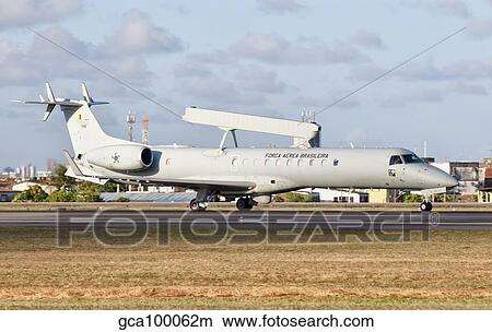 A Brazilian Air Force Embraer E-99 at Recife Air Force Base, Brazil. View Large Photo Image Picture - A Brazilian Air Force Embraer E-99 at Recife Air Force Base, Brazil.. Fotosearch