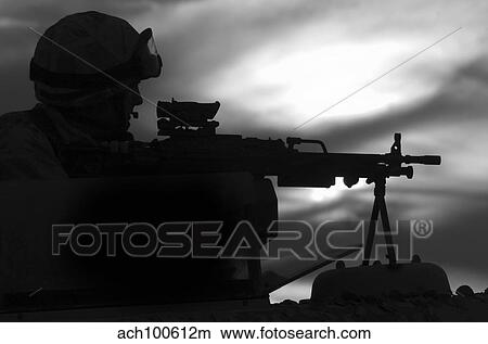 A British soldier on guard during a millitary operation in Basra, Iraq. View Large Photo Image Picture - A British soldier on guard during a millitary operation in Basra, Iraq.. Fotosearch