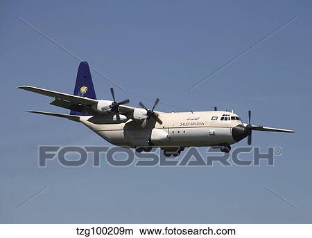 A C-130/L-100 Hercules of the Royal Saudi Air Force. View Large Photo Image Picture - A C-130/L-100 Hercules of the Royal Saudi Air Force.. Fotosearch