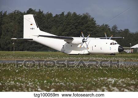 A C-160 Transall of the German Air Force in white UN scheme. View Large Photo Image Picture - A C-160 Transall of the German Air Force in white UN scheme.. Fotosearch