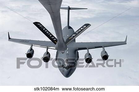 A C-17 Globemaster III prepares to refuel. View Large Photo Image Picture - A C-17 Globemaster III prepares to refuel.. Fotosearch