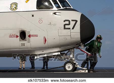 A C-2A Greyhound undergoes flight preparations. View Large Photo Image Picture - A C-2A Greyhound undergoes flight preparations.. Fotosearch