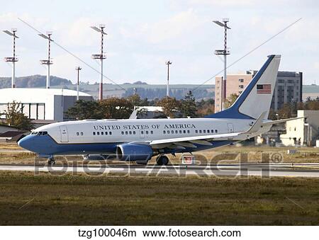 Picture - A C-40 Clipper taxiing at Ramstein Air Base, Germany.. Fotosearch