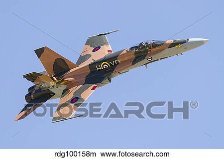 A CF-188 Hornet of the Royal Canadian Air Force in 70th anniversary markings. View Large Photo Image Picture - A CF-188 Hornet of the Royal Canadian Air Force in 70th anniversary markings.. Fotosearch