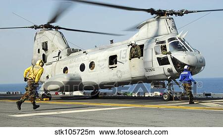 A CH-46E Sea Knight prepares for departure aboard USS Essex. View Large Photo Image Picture - A CH-46E Sea Knight prepares for departure aboard USS Essex.. Fotosearch
