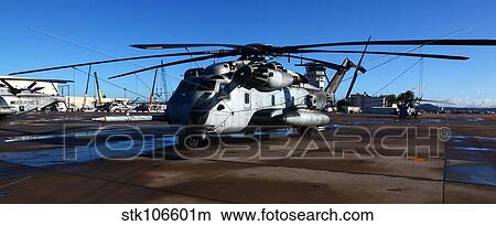 A CH-53E Super Stallion sits on the flight line. View Large Photo Image Picture - A CH-53E Super Stallion sits on the flight line.. Fotosearch