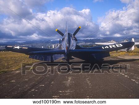 A Chance Vought F4U Corsair on the Ford Island airfield, Oahu, Hawaii. View Large Photo Image Picture - A Chance Vought F4U Corsair on the Ford Island airfield, Oahu, Hawaii.. Fotosearch