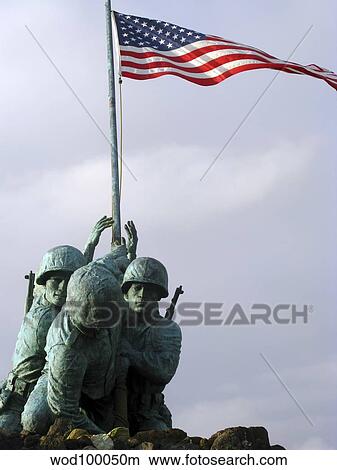 A close up of the Iwo Jima bronze statue showing detail of the sculpture. View Large Photo Image Picture - A close up of the Iwo Jima bronze statue showing detail of the sculpture.. Fotosearch