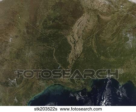 A cloud-free view of the southern United States. View Large Photo Image Stock Photograph - A cloud-free view of the southern United States.. Fotosearch