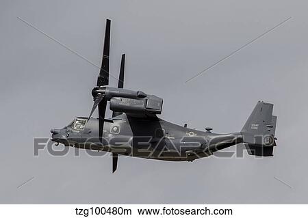 A CV-22B Osprey of the U. S. Air Force in flight. View Large Photo Image Picture - A CV-22B Osprey of the U. S. Air Force in flight.. Fotosearch
