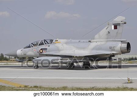 A Dassault Mirage 2000-5DDA of the Qatar Emiri Air Force. View Large Photo Image Picture - A Dassault Mirage 2000-5DDA of the Qatar Emiri Air Force.. Fotosearch