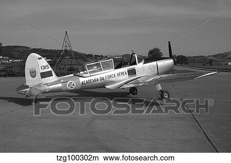 A DHC-1 Chipmunk trainer aircraft of the Portuguese Air Force. View Large Photo Image Picture - A DHC-1 Chipmunk trainer aircraft of the Portuguese Air Force.. Fotosearch