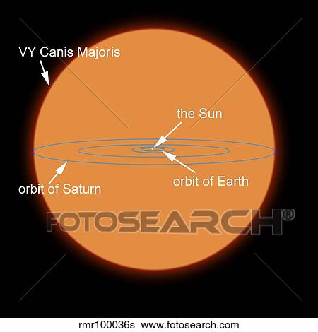 A diagram comparing the Sun to VY Canis Majoris. View Large Illustration Stock Illustration - A diagram comparing the Sun to VY Canis Majoris.. Fotosearch