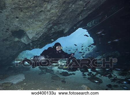 A diver using a diver propulsion vehicle in the Blue Springs cave system. View Large Photo Image Stock Photograph - A diver using a diver propulsion vehicle in the Blue Springs cave system.. Fotosearch