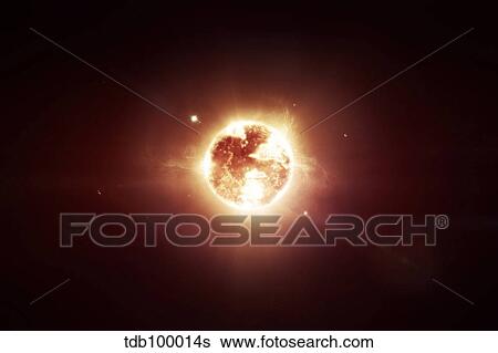 Stock Illustration - A dying star which will soon give new beginning to a black hole.. Fotosearch