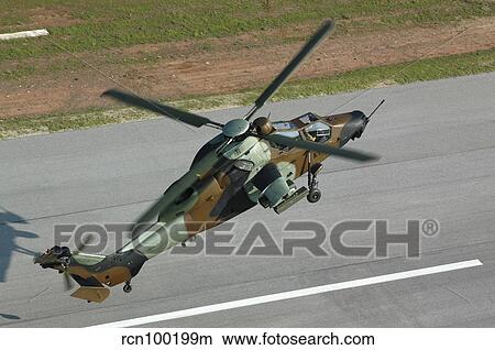 Picture - A Eurocopter Tigre attack helicopter of the French Army.. Fotosearch