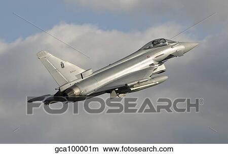 A Eurofighter 2000 Typhoon of the Italian Air Force. View Large Photo Image Picture - A Eurofighter 2000 Typhoon of the Italian Air Force.. Fotosearch