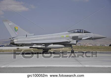 A Eurofighter Typhoon FGR4 of the Royal Air Force at Konya Air Base, Turkey. View Large Photo Image Picture - A Eurofighter Typhoon FGR4 of the Royal Air Force at Konya Air Base, Turkey.. Fotosearch