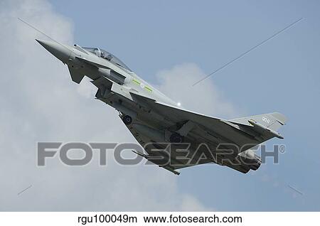 Picture - A Eurofighter Typhoon of the Royal Air Force in flight.. Fotosearch
