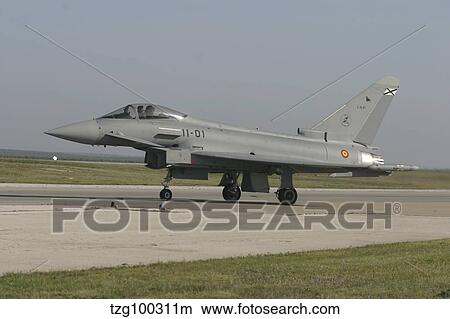 A Eurofighter Typhoon of the Spanish Air Force. View Large Photo Image Picture - A Eurofighter Typhoon of the Spanish Air Force.. Fotosearch
