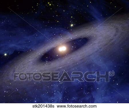 A faraway solar system where planets and asteroids circle around two suns. View Large Illustration Stock Illustration - A faraway solar system where planets and asteroids circle around two suns.. Fotosearch