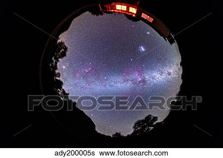 A fish-eye 360 degree image of the entire southern sky. View Large Photo Image Stock Photograph - A fish-eye 360 degree image of the entire southern sky.. Fotosearch