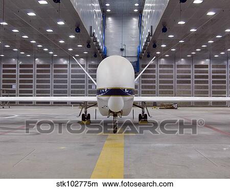 A front view of a Global Hawk unmanned aircraft. View Large Photo Image Picture - A front view of a Global Hawk unmanned aircraft.. Fotosearch