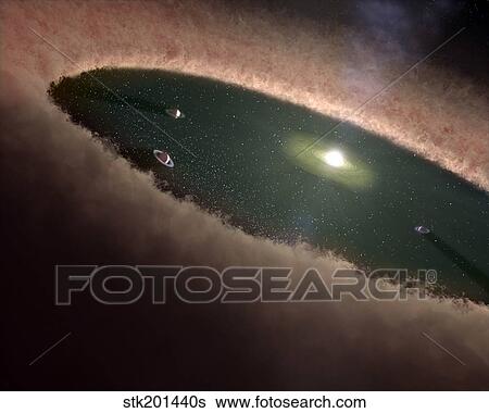 A gap in a protoplanetary, or planet-forming, disk surrounding a young star. View Large Illustration Stock Illustration - A gap in a protoplanetary, or planet-forming, disk surrounding a young star.. Fotosearch