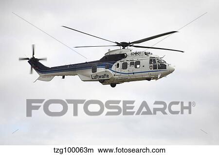 A German Air Force Eurocopter Cougar helicopter used for VIP transport. View Large Photo Image Picture - A German Air Force Eurocopter Cougar helicopter used for VIP transport.. Fotosearch