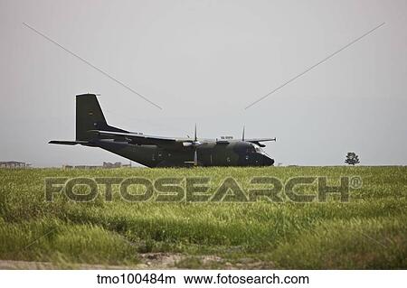 A German Air Force Transall C-160 taxis on the runway. View Large Photo Image Picture - A German Air Force Transall C-160 taxis on the runway.. Fotosearch