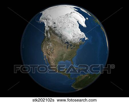 A global view over North America with Arctic sea ice View Large Photo Image Stock Photograph - A global view over North America with Arctic sea ice. Fotosearch
