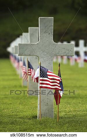 A grave site at Aisne-Marne American Cemetery and Memorial in Belleau, France. View Large Photo Image Picture - A grave site at Aisne-Marne American Cemetery and Memorial in Belleau, France.. Fotosearch