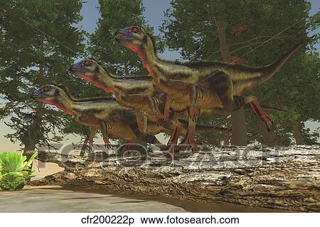 A group of herbivorous Hypsilophodon dinosaurs. View Large Illustration Stock Illustration - A group of herbivorous Hypsilophodon dinosaurs.. Fotosearch