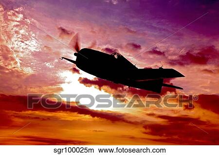 Picture - A Grumman F6F Hellcat fighter plane in flight.. Fotosearch