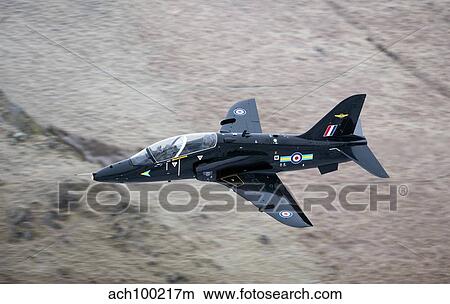 A Hawk jet trainer aircraft of the Royal Air Force. View Large Photo Image Picture - A Hawk jet trainer aircraft of the Royal Air Force.. Fotosearch
