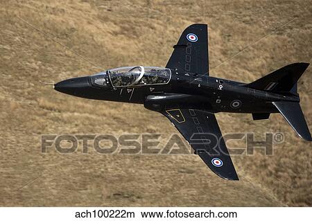A Hawk jet trainer aircraft of the Royal Air Force. View Large Photo Image Picture - A Hawk jet trainer aircraft of the Royal Air Force.. Fotosearch