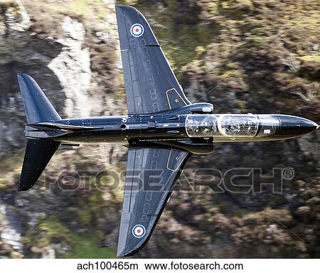 A Hawk jet trainer aircraft of the Royal Air Force. View Large Photo Image Picture - A Hawk jet trainer aircraft of the Royal Air Force.. Fotosearch