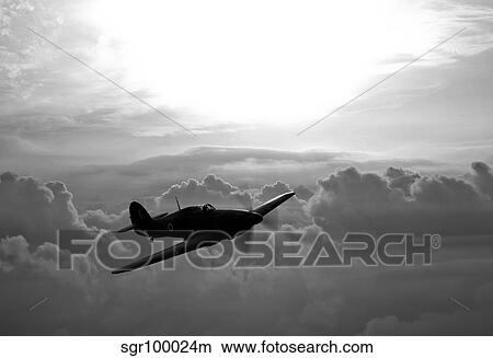 A Hawker Hurricane aircraft in flight. View Large Photo Image Picture - A Hawker Hurricane aircraft in flight.. Fotosearch