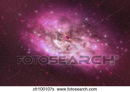 A huge nebula contains millions of stars and planets. View Large Illustration Stock Illustration - A huge nebula contains millions of stars and planets.. Fotosearch
