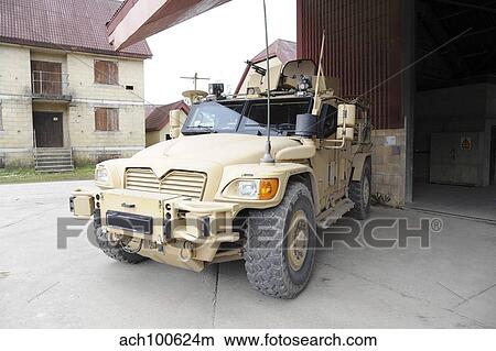 Picture - A Husky TSV armored vehicle of the British Army.. Fotosearch