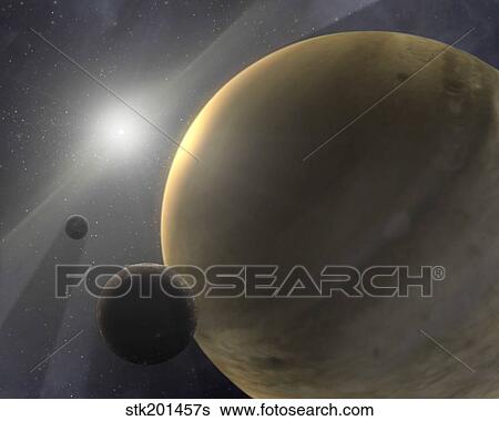 A hypothetical 10-million-year-old star system. View Large Illustration Stock Illustration - A hypothetical 10-million-year-old star system.. Fotosearch