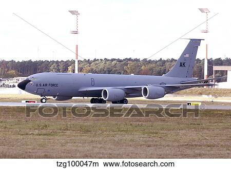 A KC-135R Stratotanker taxiing at Ramstein Air Base, Germany. View Large Photo Image Picture - A KC-135R Stratotanker taxiing at Ramstein Air Base, Germany.. Fotosearch