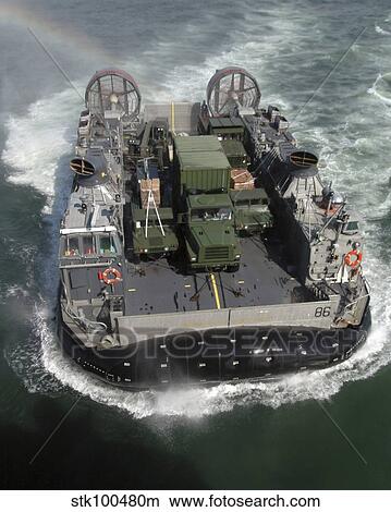 A Landing Craft Air Cushion class hovercraft. View Large Photo Image Picture - A Landing Craft Air Cushion class hovercraft.. Fotosearch