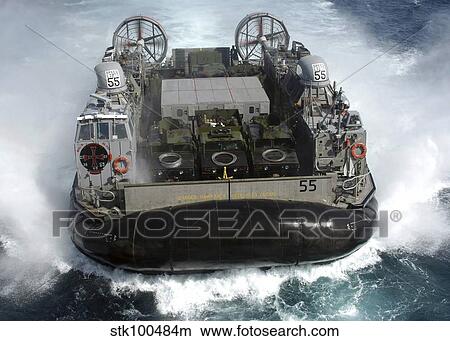 Picture - A Landing Craft Air Cushion class hovercraft.. Fotosearch