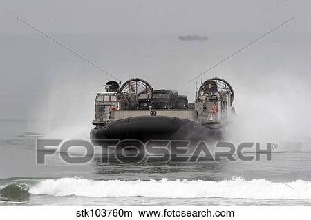 A landing craft air cushion comes ashore at U. S. Marine Corps Base Camp Pendleton, California View Large Photo Image Picture - A landing craft air cushion comes ashore at U. S. Marine Corps Base Camp Pendleton, California. Fotosearch