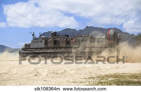 A landing craft air cushion on the beach of Hawaii. View Large Photo Image Picture - A landing craft air cushion on the beach of Hawaii.. Fotosearch
